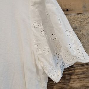 Cream short sleeve shirt